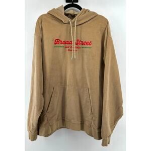 Broad Street Surf & Skate Nantucket Pizza Shop Hoodie Corduroy Size 2XL Tan